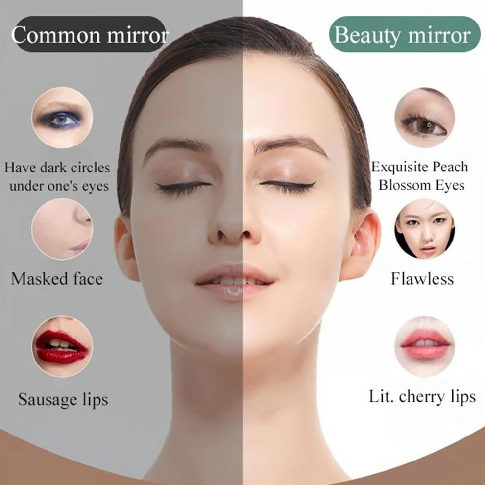 Portable LED Mirror Jewelry Case